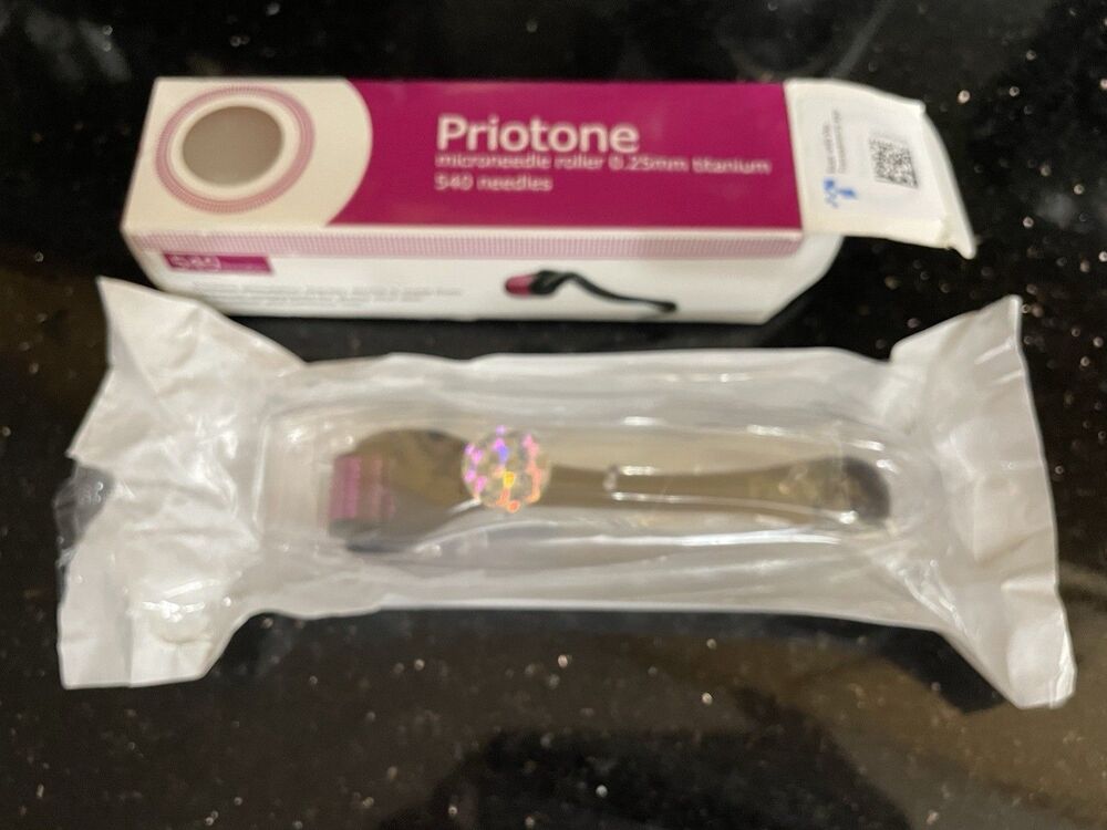 Priotone Microneedle Roller 0.25mm Titanium 540 Needles New Sealed